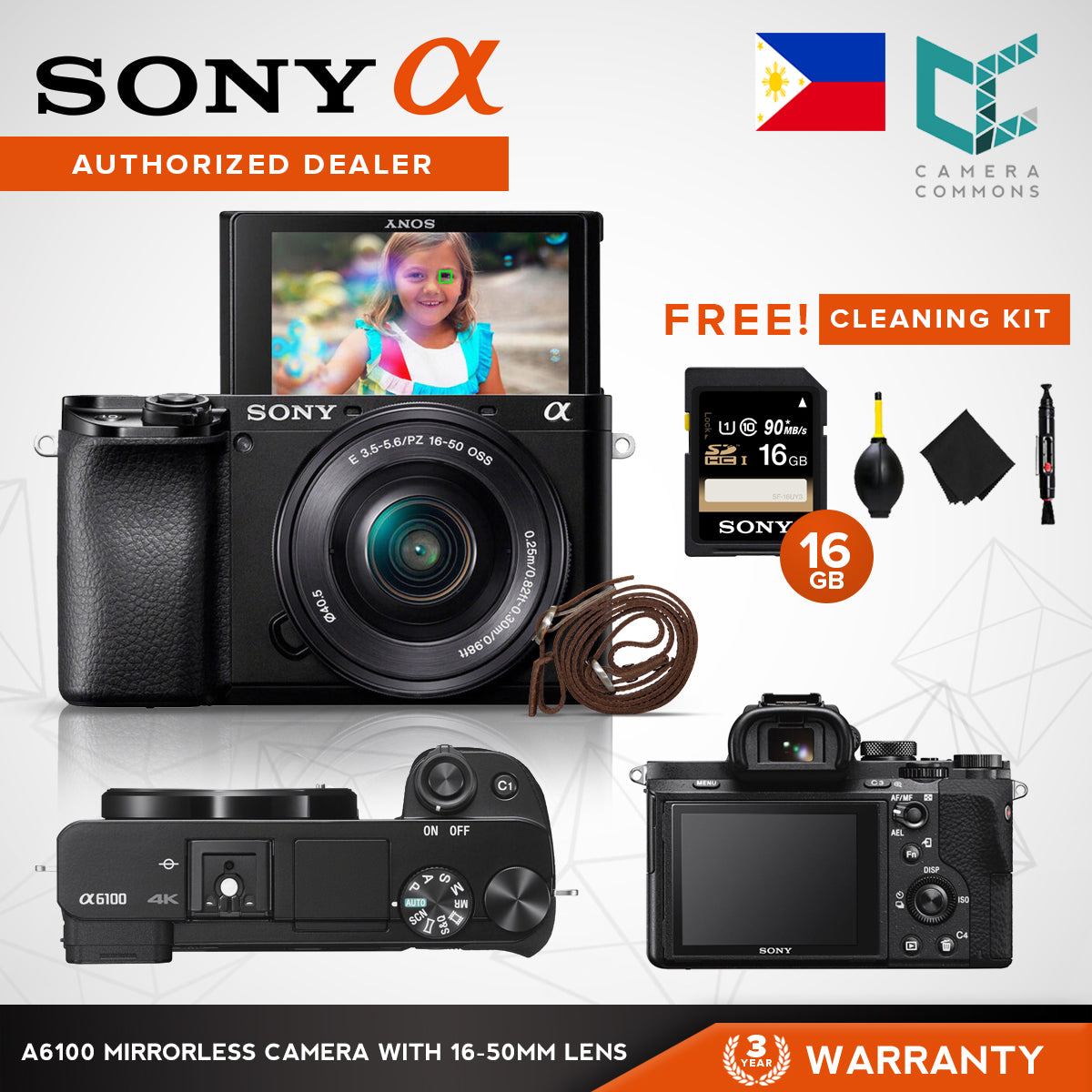 Sony Alpha A6100 Sony Alpha a6100 Mirrorless Digital Camera with 16-50mm Lens