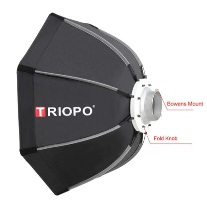 Triopo 65cm Softbox Bowens Mount Octagon Portable Umbrella for Studio Video Photography Outdoor