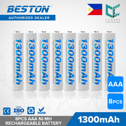 Beston 1300mAh Rechargeable Battery NiMH AAA 1.2V High Capacity 1pc 2pcs 4pcs 8pcs 12pcs