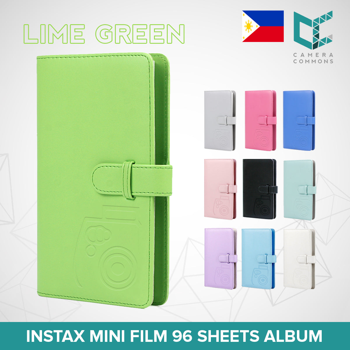 Photo Album 96 Pockets Slots Plain Colors for Fujifilm Instax Mini Film