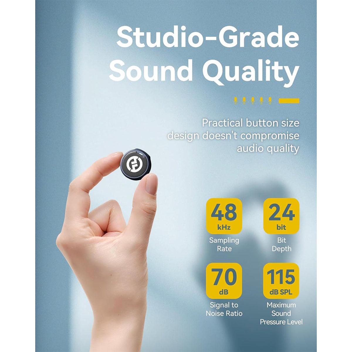 CLEARANCE Hollyland Lark M2 DUO Wireless Mini Microphone Button Mic Tiny Audio Equipment Combo