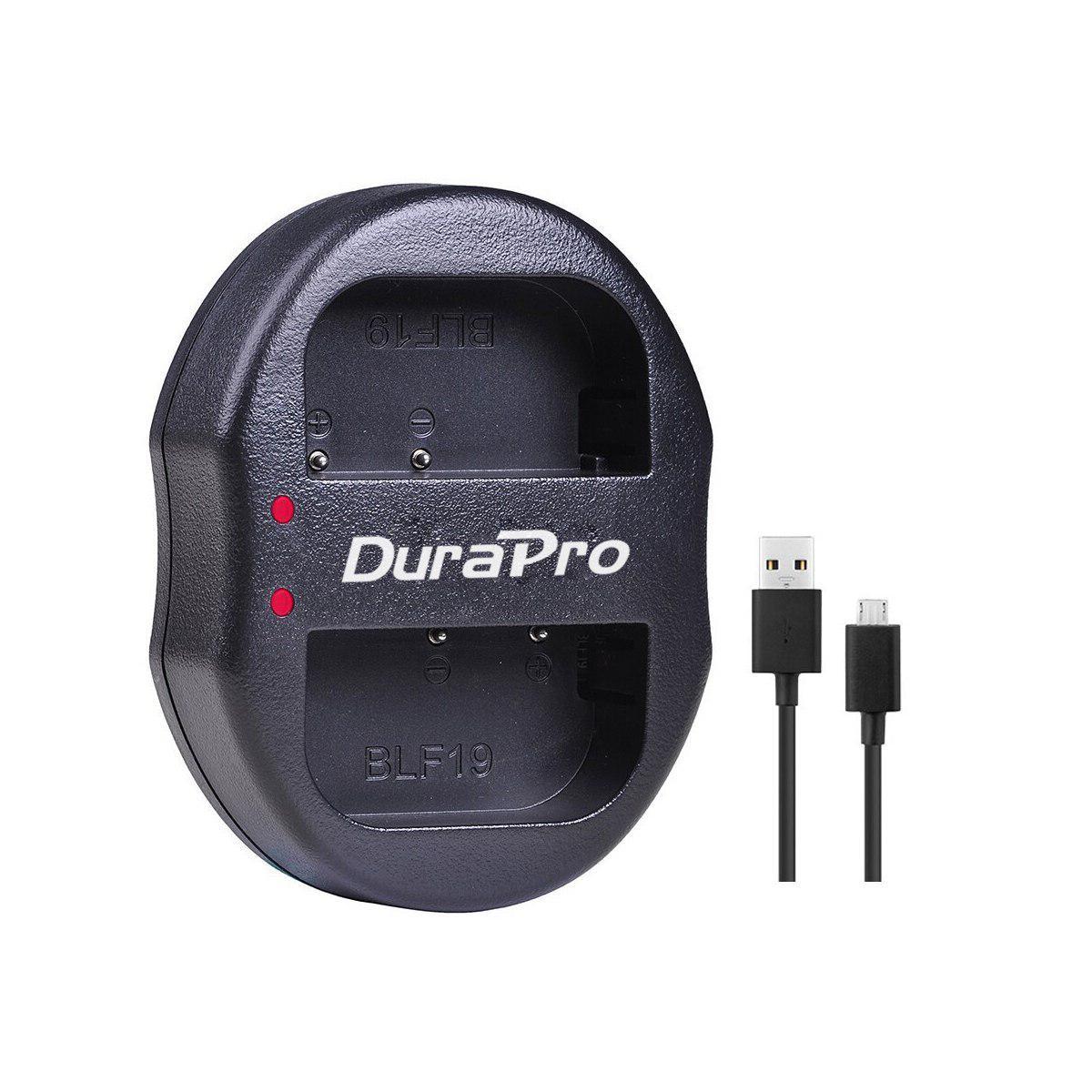 Durapro DMW-BLF19 DMW BLF19 USB Dual battery charger for DMC-GH3 DMC GH3 GH4 DMC-GH4 GH5 USB camera dual charger