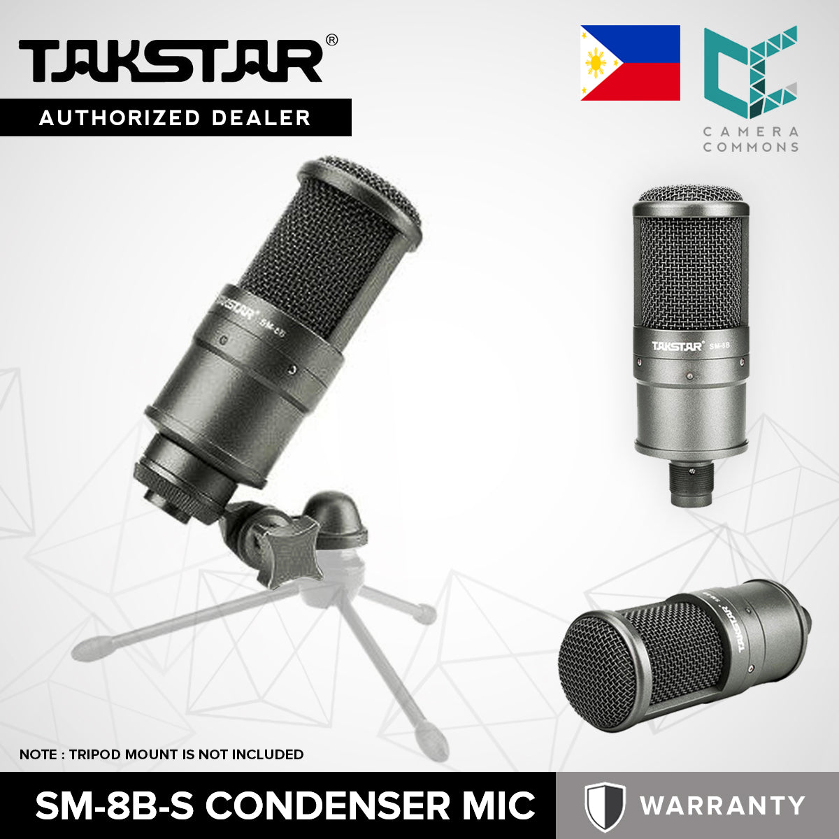 Takstar SM-8B Condenser Microphone Broadcasting and Recording Mic SM-8B-S SM8B
