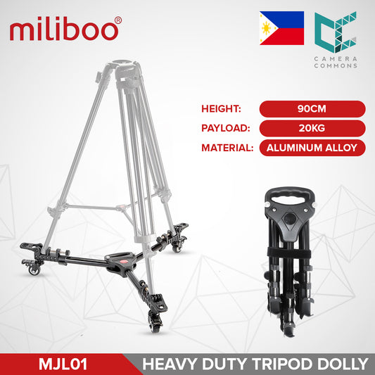 Miliboo MJL01 Heavy-Duty Tripod Universal Dolly with Rubber Wheels