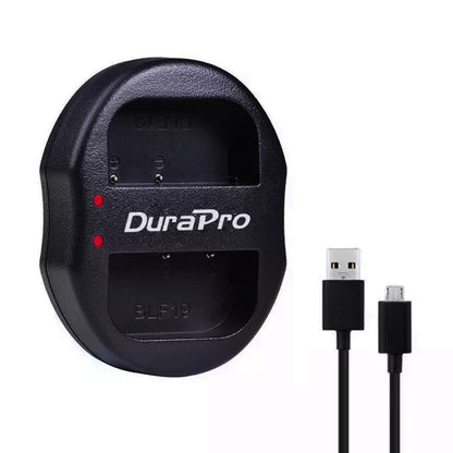 Durapro DMW-BLF19 DMW BLF19 USB Dual battery charger for DMC-GH3 DMC GH3 GH4 DMC-GH4 GH5 USB camera dual charger