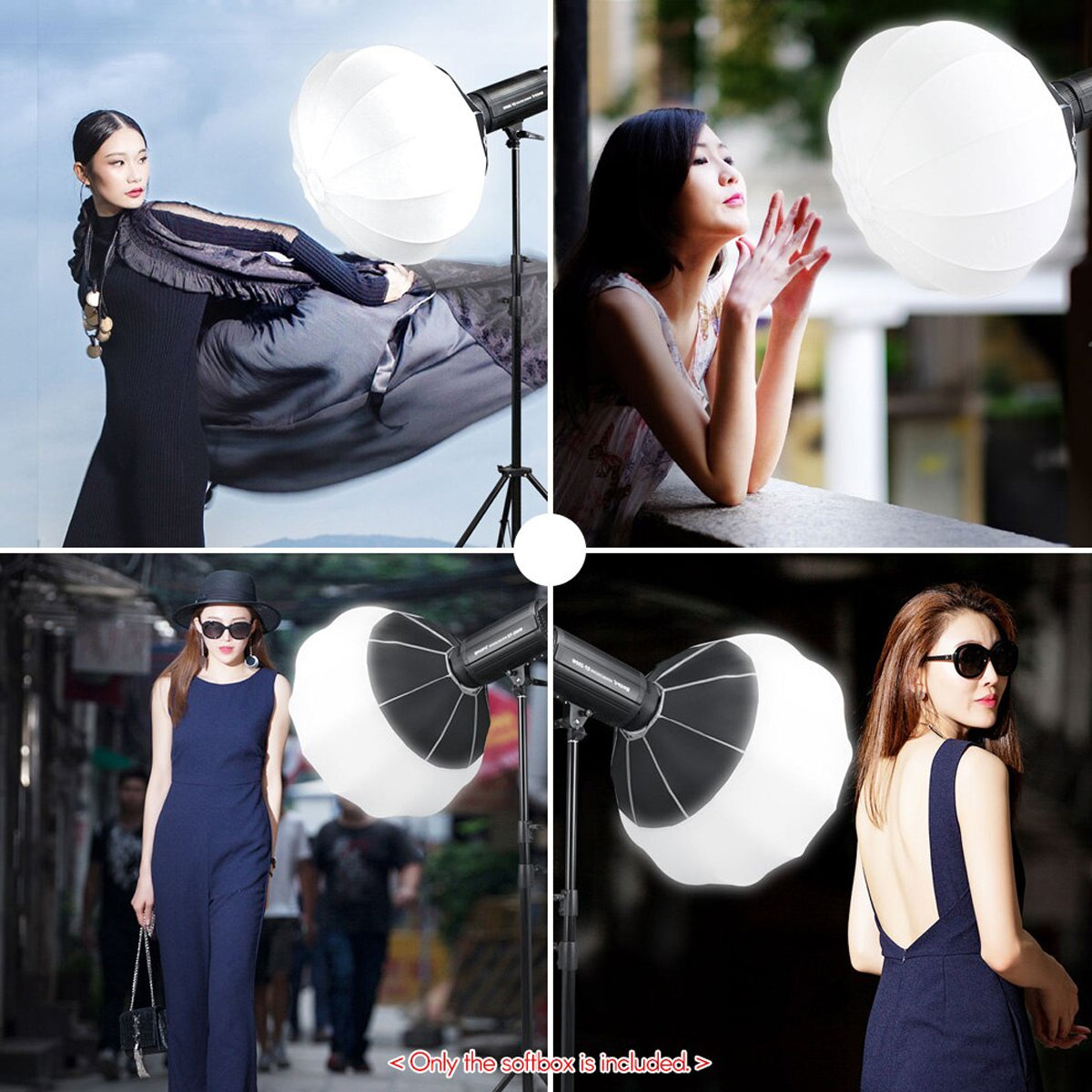 Triopo KQ65 Lantern Softbox 65cm 25.6inches Foldable Spherical Collapsible Bowens Mount for Studio