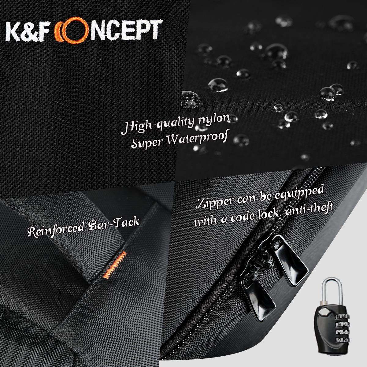 K&F Concept Nylon Small DSLR Camera Backpack for DSLR Mirrorless Camera Travel Photography Bag - KF13.036 Shutterpak