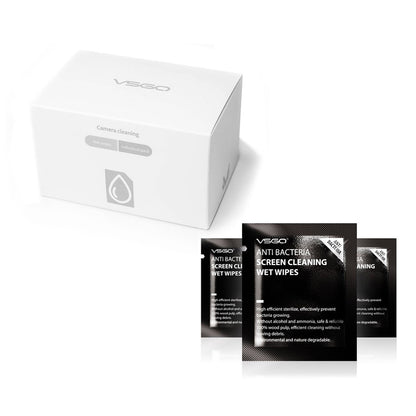 VSGO V-T01-E 60pcs Anti-Bacterial Screen Cleaning Wet Wipes for Smartphone Laptop Camera LCD Screen