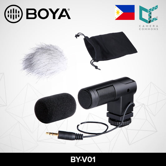 BOYA BY-V01 Stereo Mini Camera Condenser Microphone BYV01 BY-V01