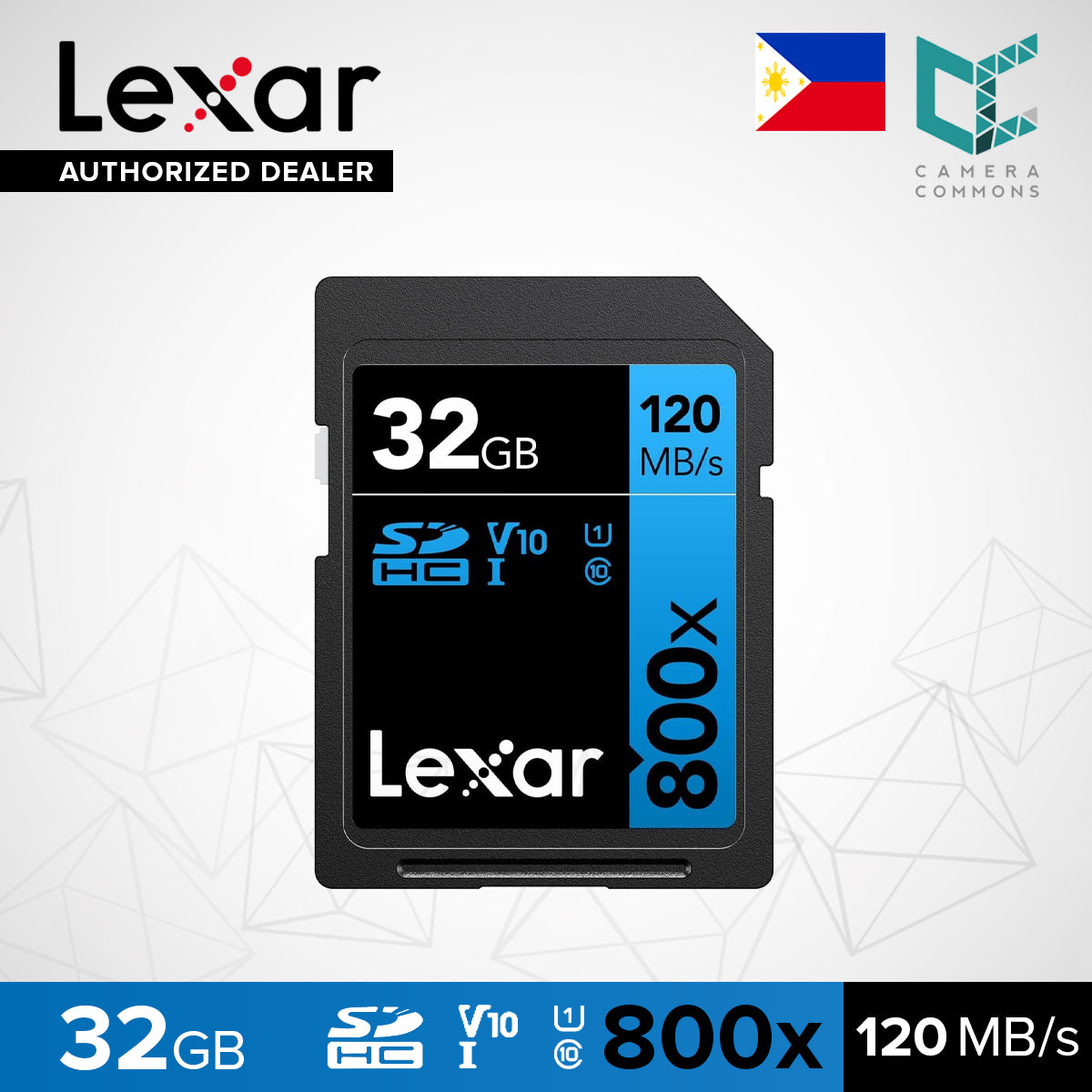 Lexar High-Performance 800x UHS-I SDXC SD Memory Card Blue Series (32GB, 64GB, 128GB, 256GB)