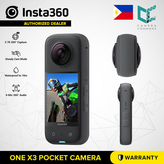 insta360 X3 Waterproof Action Camera with 1/2" 48MP Sensors 5.7K Active HDR Video 72MP Photo 60fps Me Mode Stabilization 2.29" Touchscreen