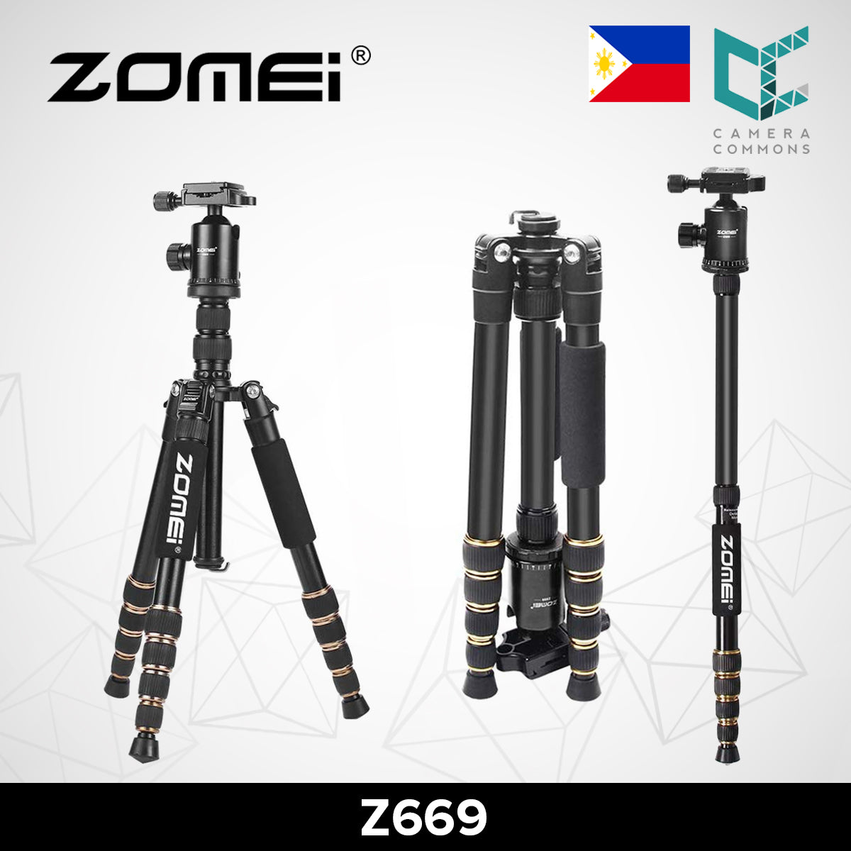 Zomei Z669 Tripod with Ball Head and Carrying Case for SLR Camera Photography