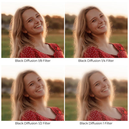 CLEARANCE KF FILTERS 72mm,K series 1/4 +1/8 black diffusion filters +3pcs cleaning clothes