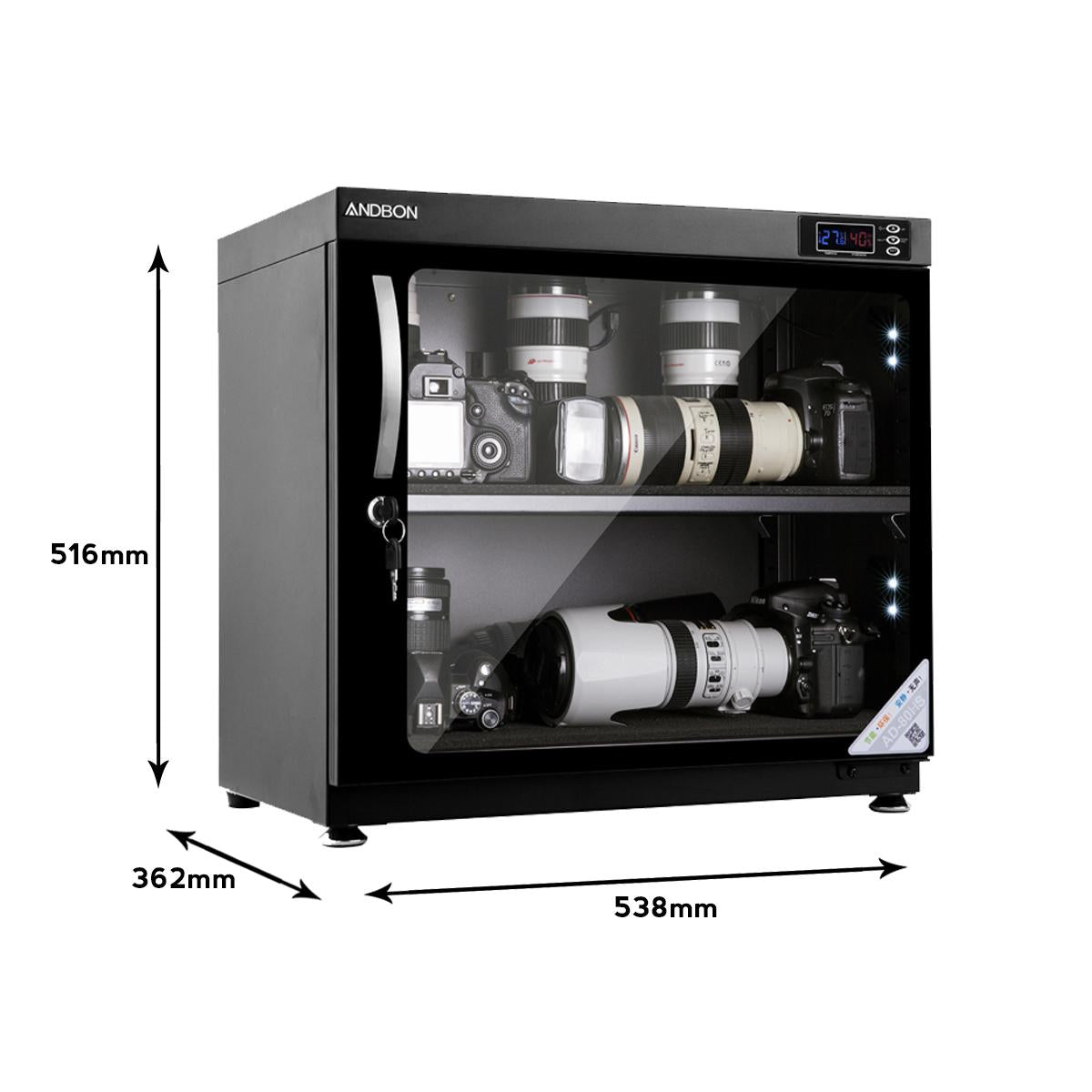 Andbon AD-80HS 80L Digital Automatic Dry Cabinet AD80HS