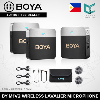 BOYA BY-M1V Wireless Lavalier Microphone System for Cameras and Smartphones BY-M1V1 BY-M1V3 BY-M1V5