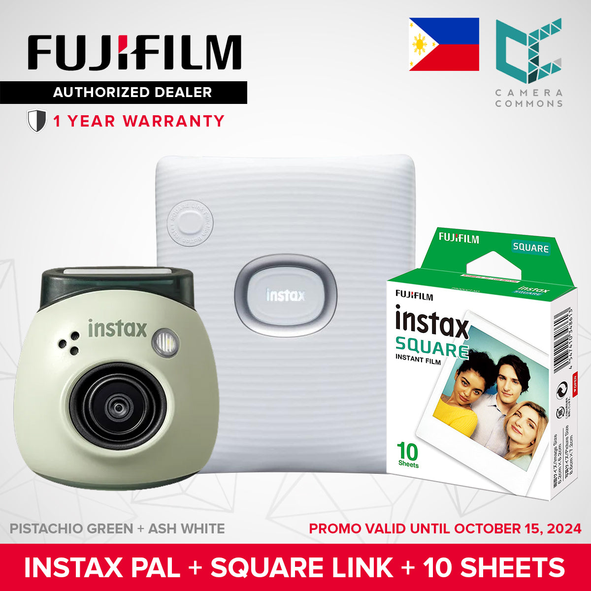 FUJIFILM Instax Pal Digital Camera Only with Detachable Ring Wide Angle Small Tiny Size Bluetooth to App