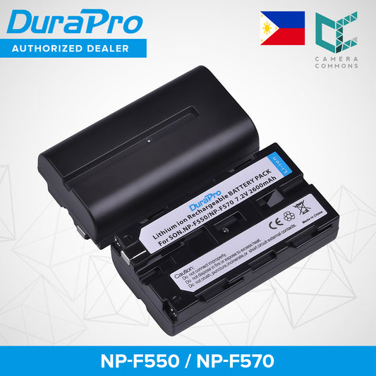 DuraPro 2 Pcs NP-F550 F550 NP-F570 Decoded Lithium/Li-ion Rechargeable Battery 2600mAh for Sony CCD-SC55 CCD-TRV81 DCR-TRV210