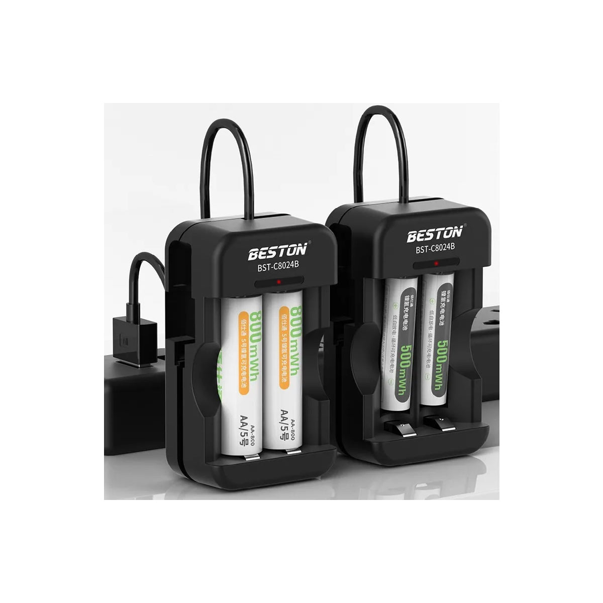 Beston C8024B 2 Bay Battery Charger for 1.2V AA AAA NI-MH USB Input