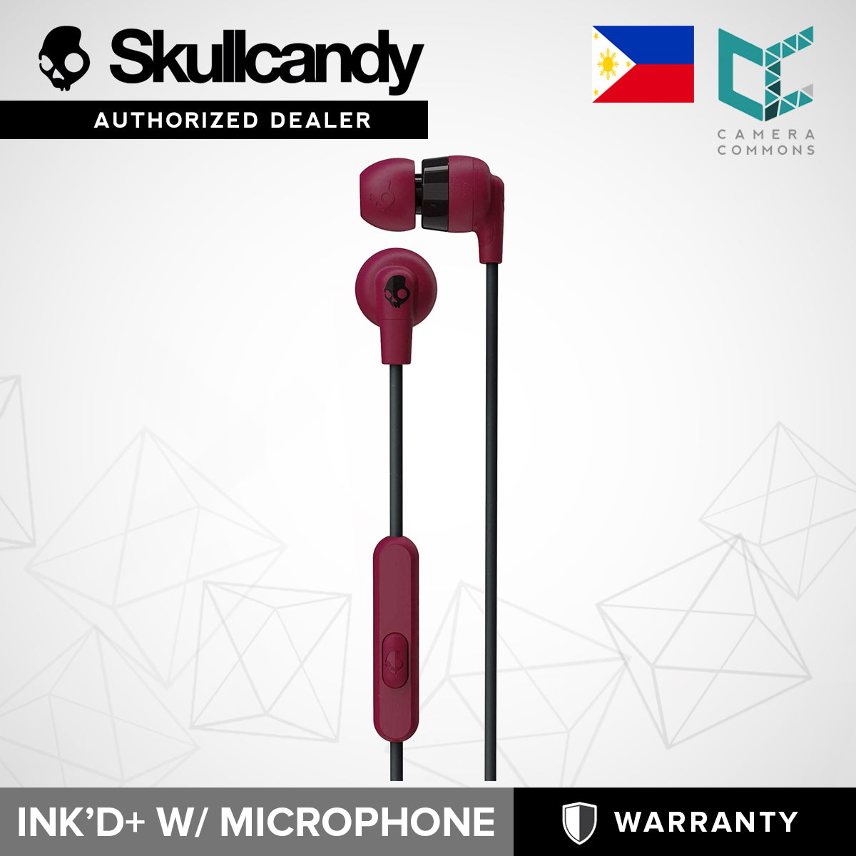 SkullCandy Ink'D+ Wired In-Ear Earbuds with Microphone Headphone Earphone InkD Plus