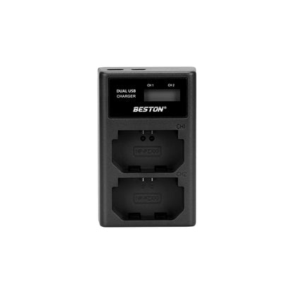 BESTON FZ100 LCD Dual USB Charger (Micro USB Type-C) for Sony Camera Batteries NP-FZ100 NPFZ100