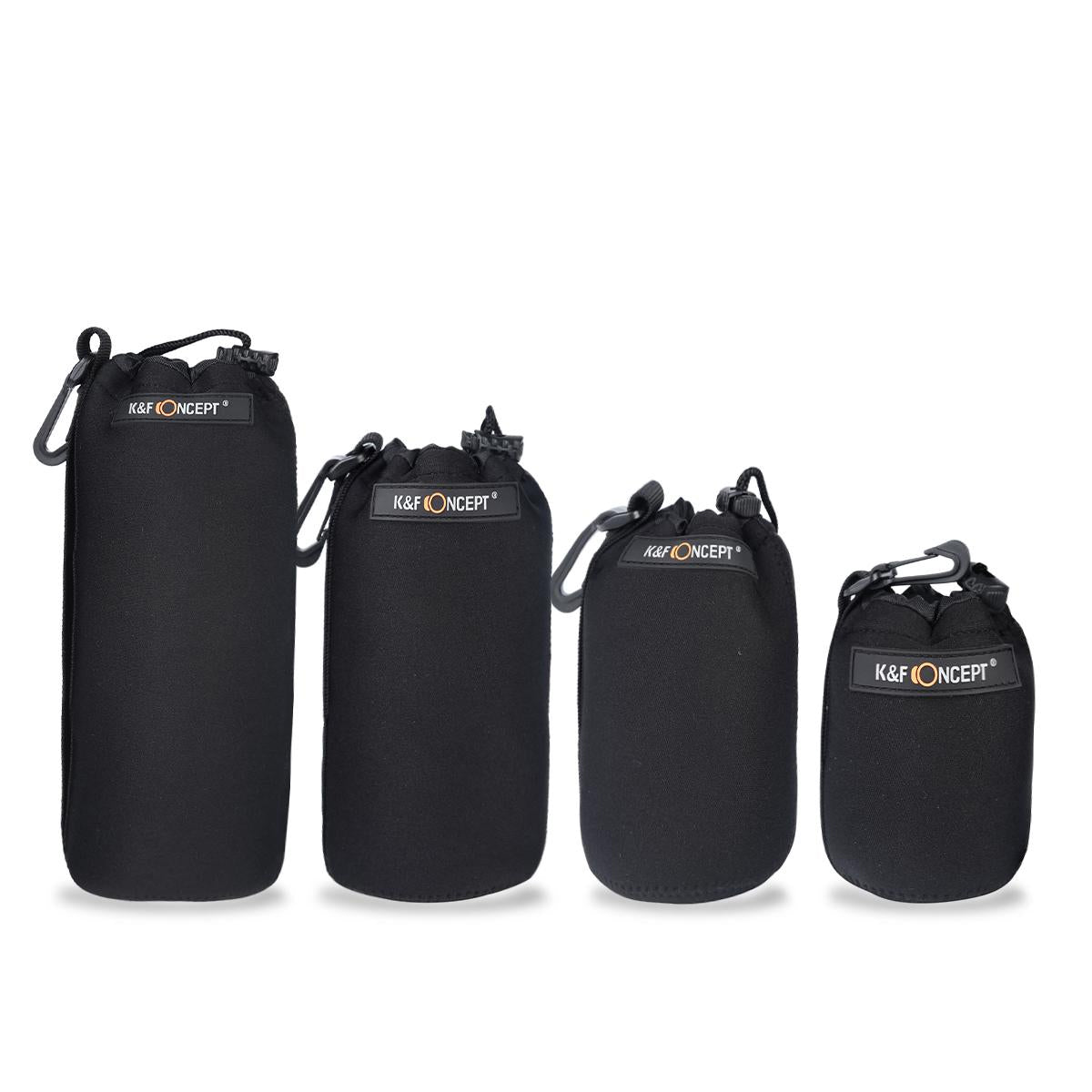 K&F Concept PH Soft Neoprene Lens Pouch Bag Case Set (S M L XL)