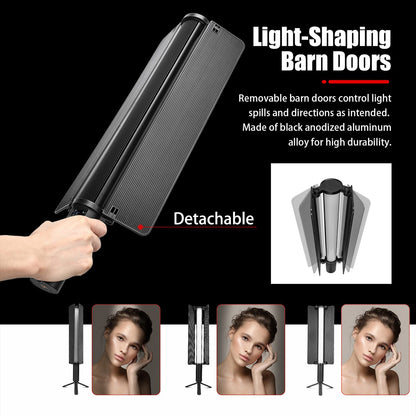 LUXCEO P520 RGB LED Light Wand Stick With Barndoor Built-in Battery 36 Colors Studio Tiktok Lighting