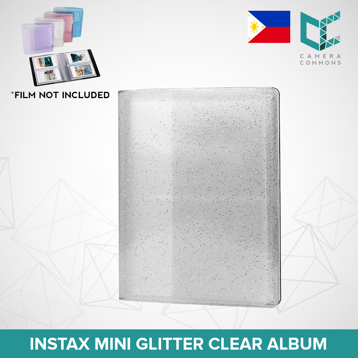 64 Pockets Slots Clear Glitter Photo Album for Fujifilm Instax Mini Films