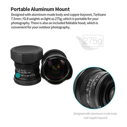 7artisans 7.5mm f/2.8 Fisheye Lens for M4/3 Olympus Camera