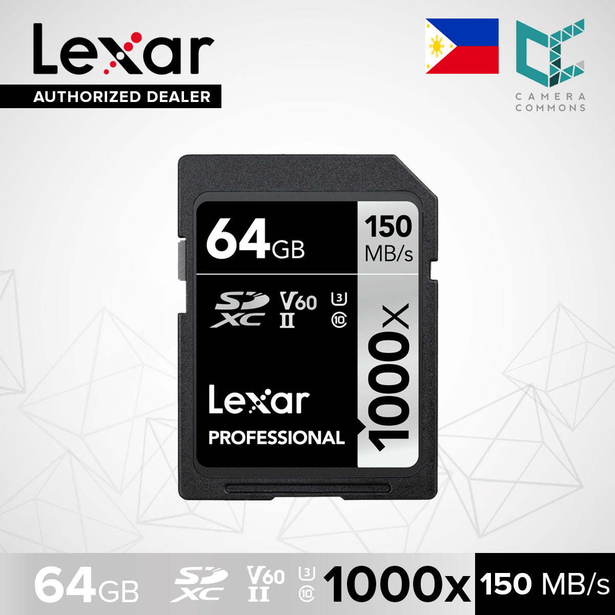 Lexar Professional High-Performance 1000X SDXC UHS-II Card (32gb, 64gb, 128gb)