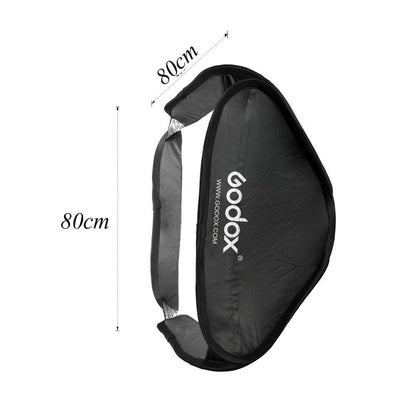 Godox Adjustable Flash Softbox 80*80cm 80x80+S type Bracket Mount Kit for Flash Speedlite Studio Shooting for Canon Nikon Sony