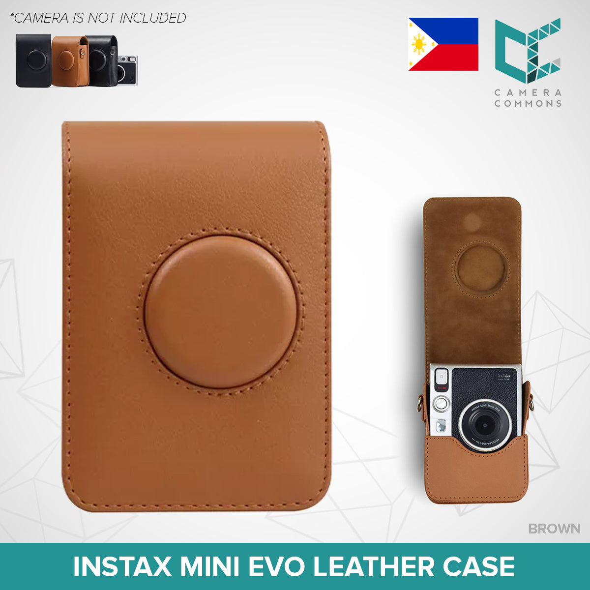 Leather Case Bag Cover Plain Colors for Fujifilm Instax Mini Evo Instant Film Camera