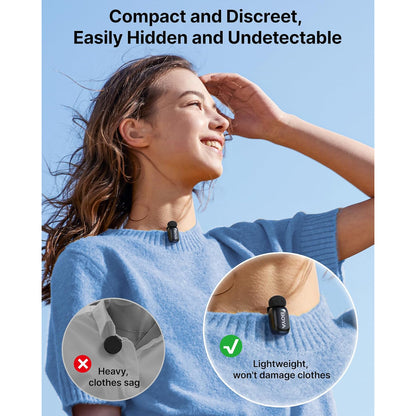 BOYA Mini Ultra-Mini Wireless Microphone System Tiny 2.4 GHz for Smartphone Mini12 Mini13ÃÂ Mini14ÃÂ Mini15