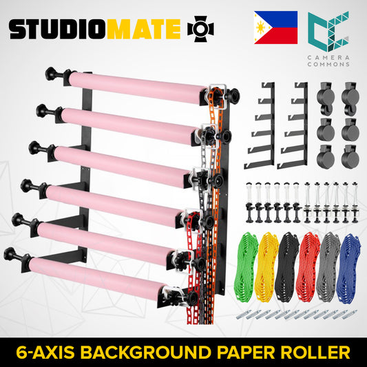 STUDIOMATE SM12 6 Axis Background Roller for Photography Studio Seamless Backdrop Holder | Axis Only | Studio Accessories