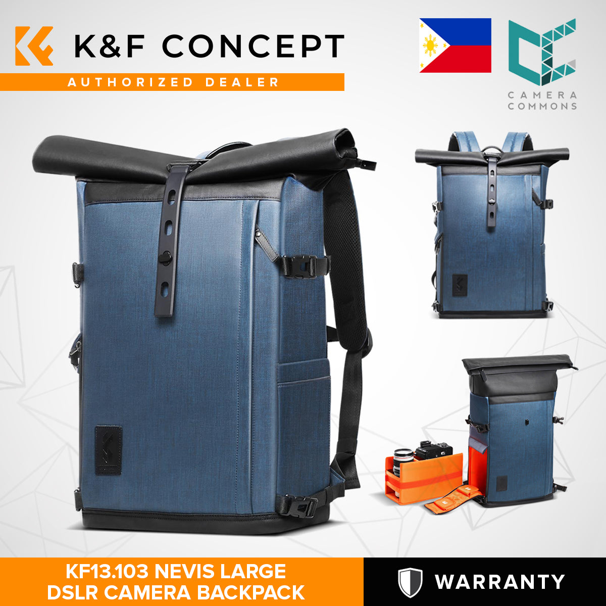 K&F Concept KF13.103 Nevis Multifunctional Large DSLR Camera Waterproof Backpack for Outdoor Photography