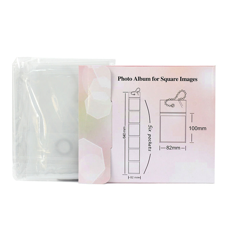Clear Hanging Photo Album 6 Pockets Slots Plastic for Fujifilm Instax Square Film