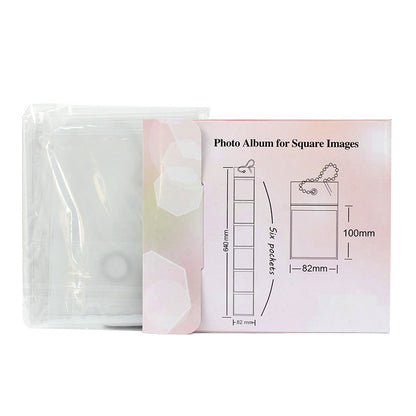 Clear Hanging Photo Album 6 Pockets Slots Plastic for Fujifilm Instax Square Film