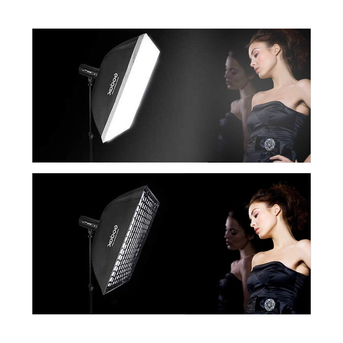 Godox SB-FW6090 FotoStudio Softbox Godox Speedlite Softbox 60x90 Rectangular Softbox Photography Light with Grid Bowens for Portrait Product Photography Studio Flash SB-FW 6090