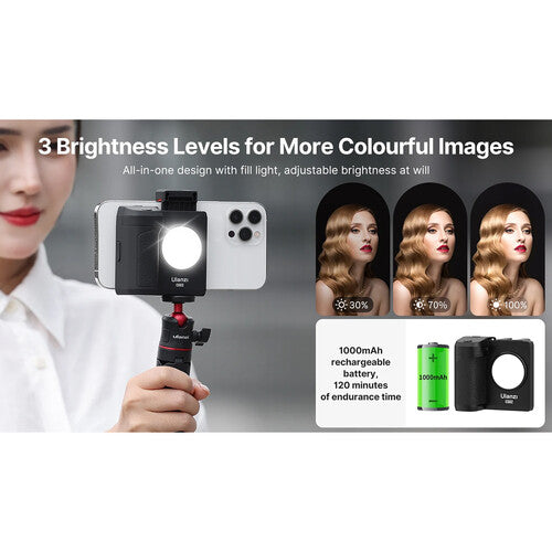 Ulanzi CG-02 Smartphone Camera Grip Holder with Fill Light and Top Cold Shoe CG02 3282