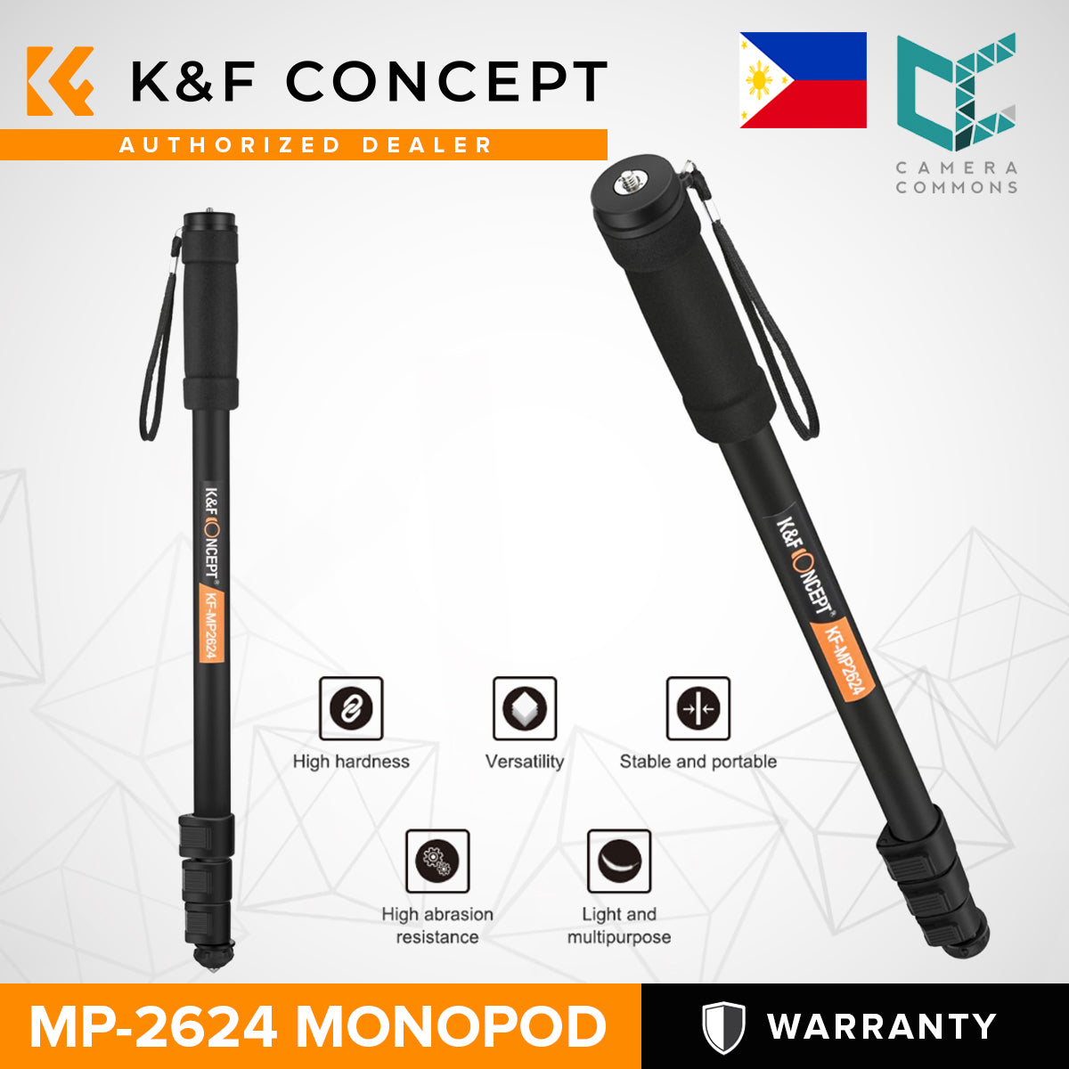 K&F Concept MP-2624 Camera Monopod 4-Section 67"/171CM Compact Portable Travel DSLR Monopod KF09.011
