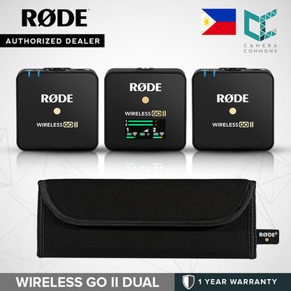 Rode Wireless GO II Single or Dual Channel 2-Person Compact Digital Wireless Microphone System
