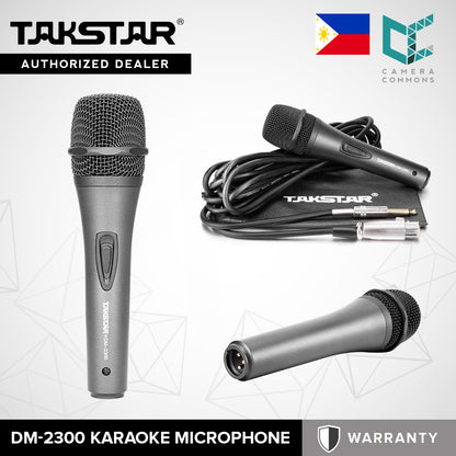 Takstar DM-2300 Karaoke Microphone Handheld Wired for Singing Party DM2300