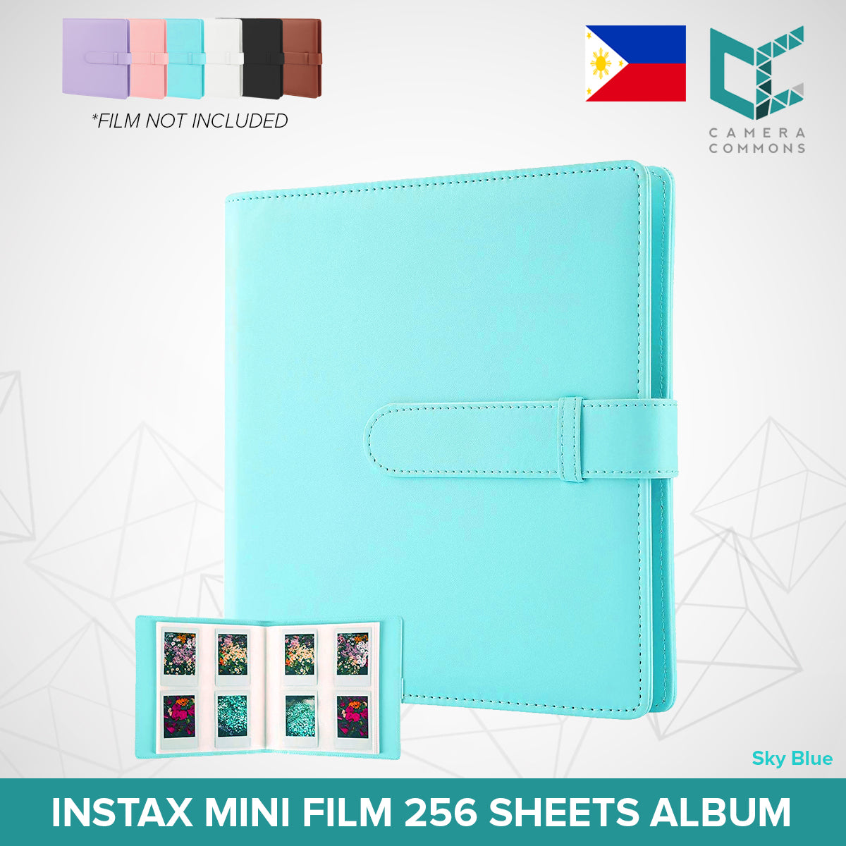 Photo Album 256 Pockets Slots Plain Colors for Fujifilm Instax Mini Films