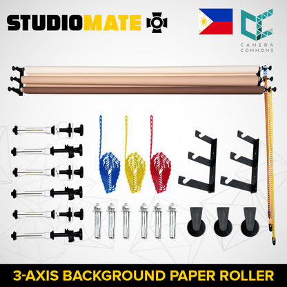 STUDIOMATE SM10 3 Axis Background Roller for Photography Studio Seamless Backdrop Holder | Studio Accessories
