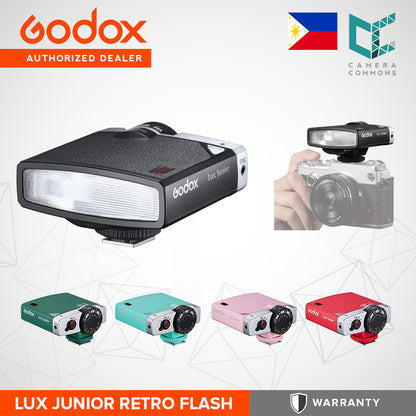 Godox Lux Junior Retro Camera Flash Mini Handy Black White Green Cyan Pink Red