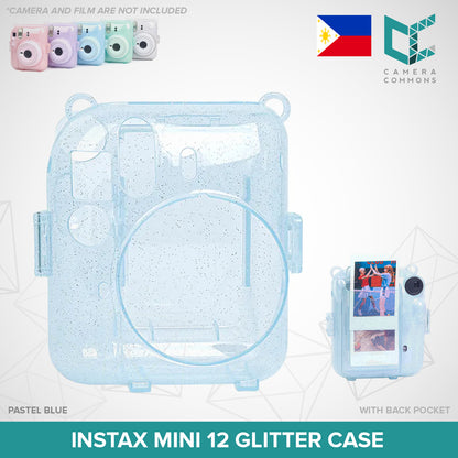 Clear Glitter Case for Fujifilm Instax Mini 11 Mini 12 Camera Transparent Protective Crystal Cover