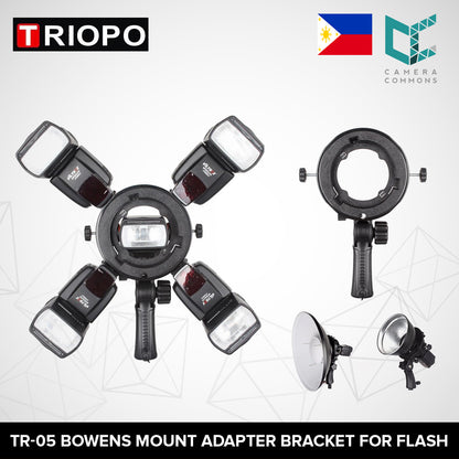 Triopo TR-05 Adapter Bracket Holder Bowens Mount for Camera Flash Speedlite Studio Outdoor Use TR05