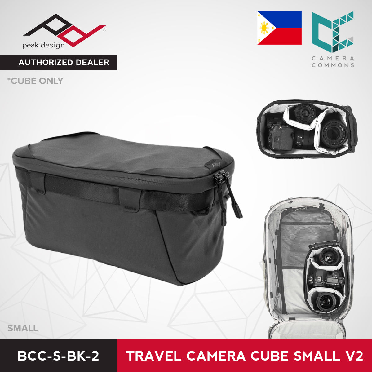 CLEARANCE Peak Design BAG Travel Camera Cube Large Zipper