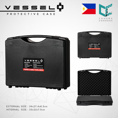 VESSEL VSC3322 Portable Hard Case for Photography, Equipment, Instruments and other devices