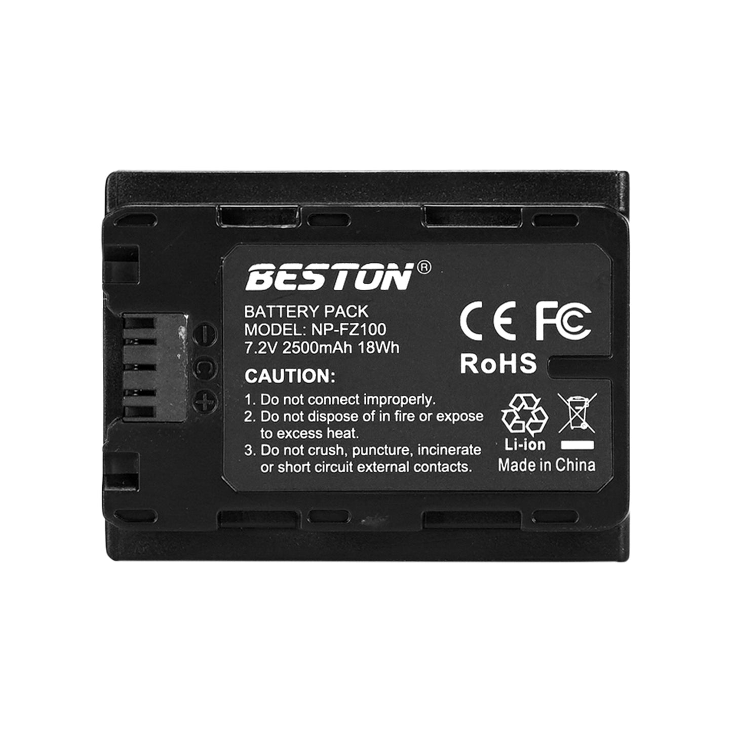 BESTON 1PC NP-FZ100 7.2V 2500mAh 18Wh Li-ion Camera Battery for Sony NPFZ100 FZ100