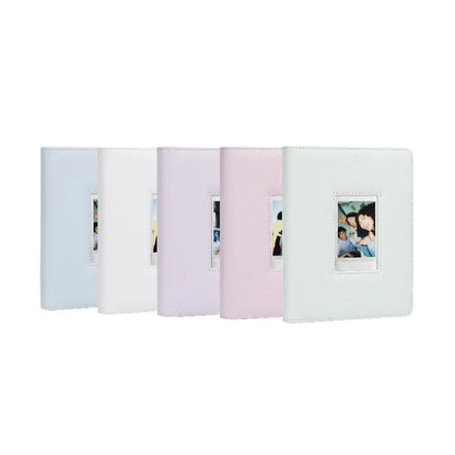 CLEARANCE Caiul 288 Sheets Mini Photo Album Hollow Iridescent Silver Pink